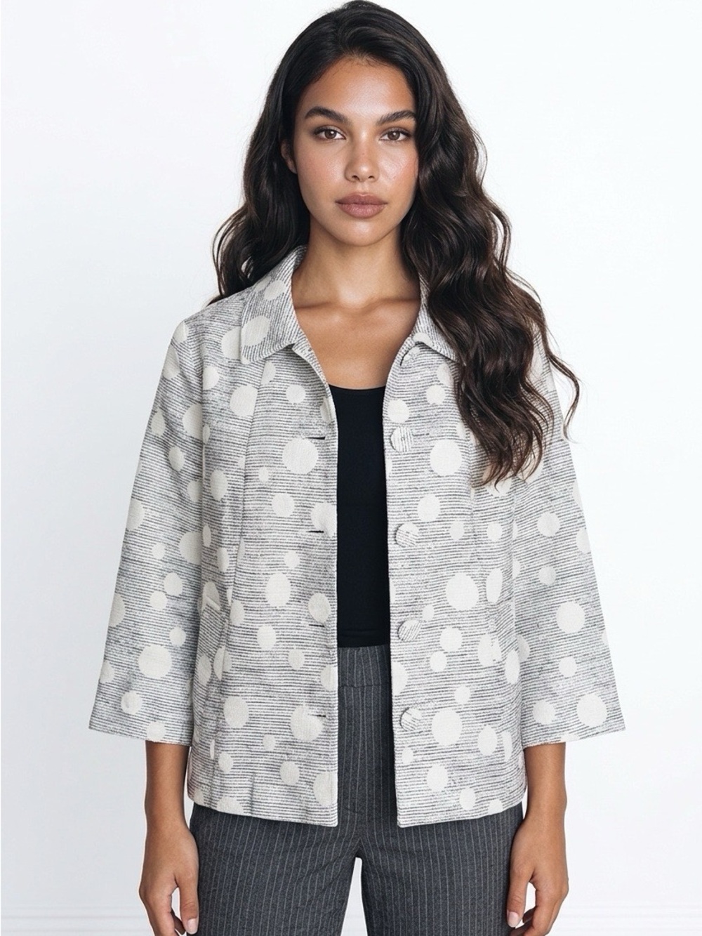 Chico’s Jacquard Dot Jacket